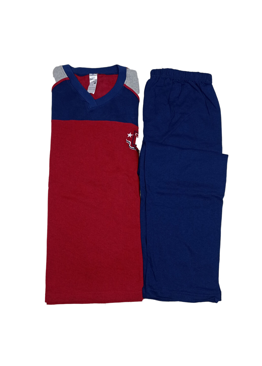 ΠΥΖΑΜΑ-ΦΟΥΤΕΡ-ΣΕ-V-ΚΟΚΚΙΝΟ-ΜΠΛΕ-ΓΚΡΙ-ΠΥ-01α